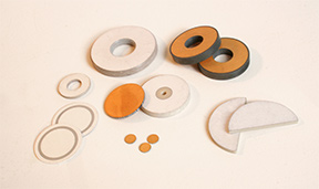 An assortment of piezoelectric ceramics materials